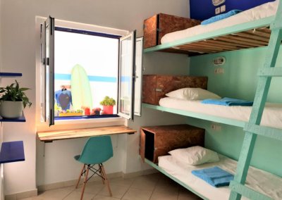 shared dorm in surf camp